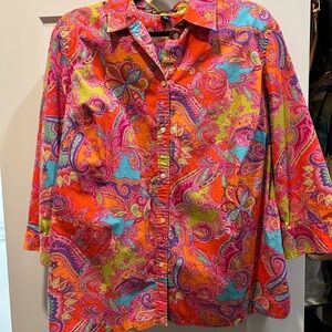 Chaps Multicolor Paisley Button Down Shirt